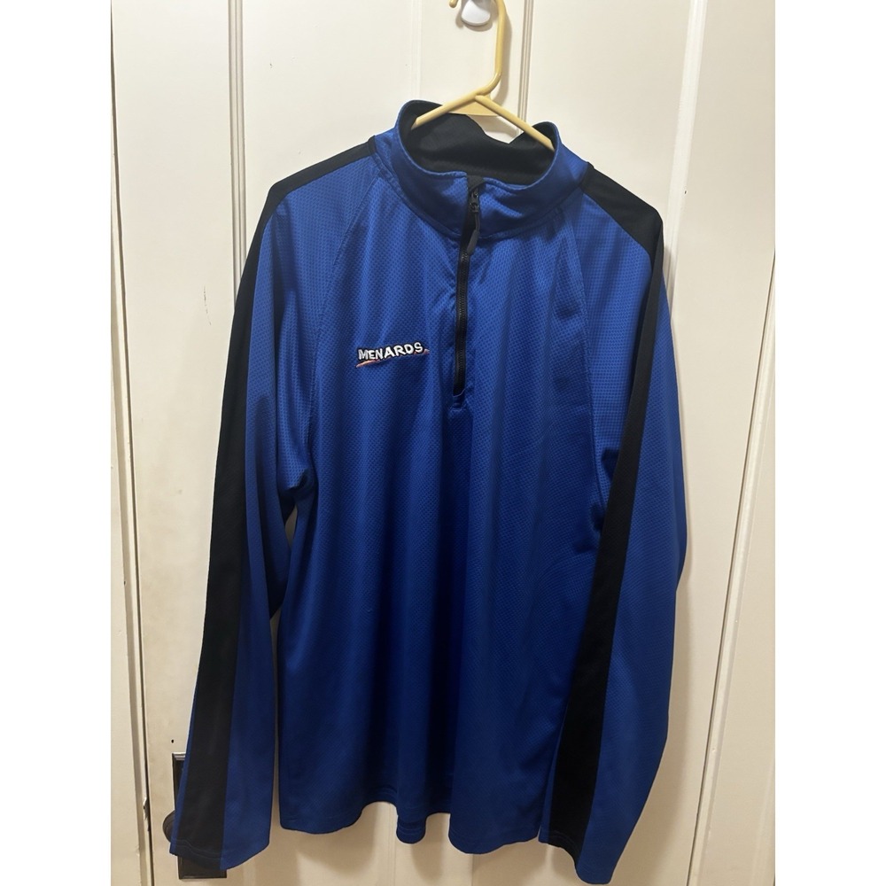 Menards employee Pullover Mens XLT Quarter Zip Long Sleeve Performance Top